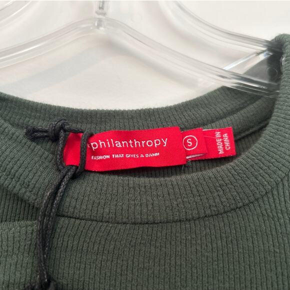 NWT n:philanthrophy Gavin Long Sleeve Tee, Green, Women's Small - Picture 4 of 8